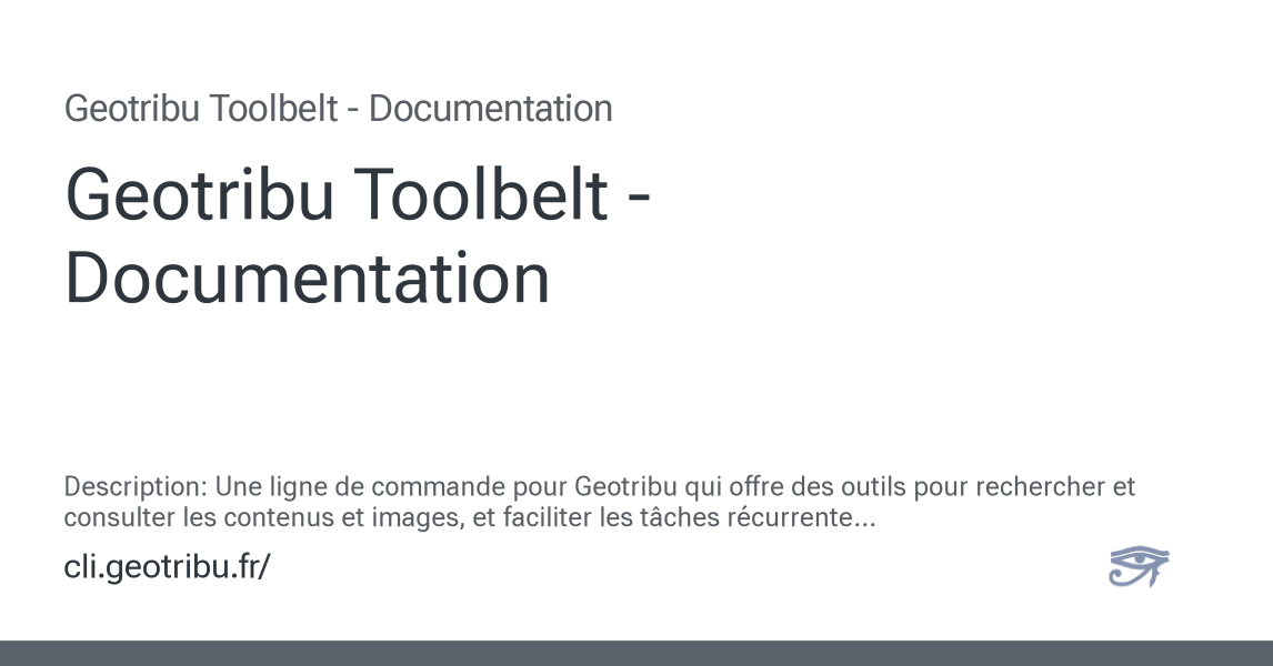 Documentation Geotribu Toolbelt 0.36.0.dev1+g365532311.d20260701